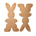 Gingerbread bunnys isolated