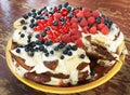 Gingerbread cake with fresh berries