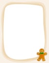 Gingerbread christmas frame / border Royalty Free Stock Photo