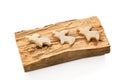 Gingerbread christmas reindeer cookies Royalty Free Stock Photo