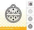 Gingerbread Cookie simple black line vector icon Royalty Free Stock Photo