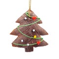 Gingerbread Christmas tree cookie isolated Royalty Free Stock Photo