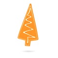 Gingerbread christmas tree cookie Royalty Free Stock Photo