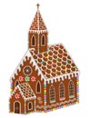 Gingerbread church with christmas candies