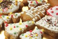 Gingerbread colorful cookies Royalty Free Stock Photo