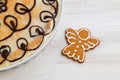 Gingerbread cookie and cheesecake Royalty Free Stock Photo