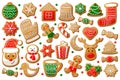 Gingerbread cookie in Christmas and New Year symbol form Royalty Free Stock Photo