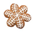 Gingerbread cookie made in the shape of a Christmas star