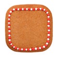 Gingerbread Cookie In Shape Of Square Royalty Free Stock Photo