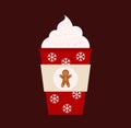 Gingerbread cookie spice latte or hot chocolate Christmas drink