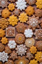 gingerbread cookies arranged in a festive pattern