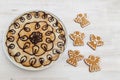 Gingerbread cookies and cheesecake Royalty Free Stock Photo