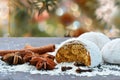 Gingerbread cookies with coconut frosting