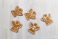 Gingerbread cookies in the shape of an angel Royalty Free Stock Photo