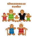 Gingerbread family design vector illustration