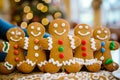 Gingerbread Family Decorates Human Cookie, Holiday