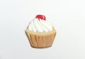 Gingerbread in the form of a cupcake on a white background Royalty Free Stock Photo