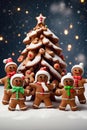 Gingerbread Gala, Festive Friends Under the Christmas Tree