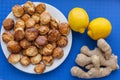 Gingerbread, Ginger Root with Lemon, Gingerbread cookies with lemon