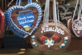 Gingerbread heart and pretzel with greetings from Munich