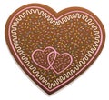 Gingerbread Heart Sweet Candy Love Symbol