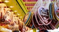 Gingerbread hearts at the oktoberfest, traditional German souvenir