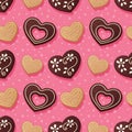 Gingerbread hearts pattern