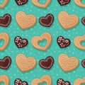 Gingerbread hearts pattern