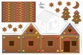 Gingerbread House Candies Paper Model