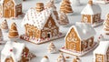 Gingerbread house, christmas background holidays delicious biscuit season