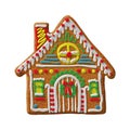 Gingerbread house cookie Royalty Free Stock Photo