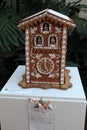 Gingerbread House decorated for the holidays, George Eastman House Museum, Rochester, New York, 2017