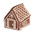 Gingerbread house. Vector illustration on a white background. Royalty Free Stock Photo