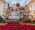 Gingerbread house on display at the Disney Grand Floridian Hotel Royalty Free Stock Photo