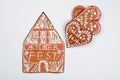 The gingerbread house and hearts with Oktoberfest inscription