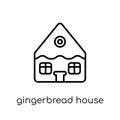 Gingerbread house icon from Christmas collection. Royalty Free Stock Photo