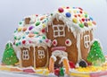 Gingerbread House isolated on white Royalty Free Stock Photo