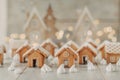 Gingerbread houses and meringue Royalty Free Stock Photo