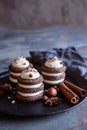 Gingerbread Icebox Cupcakes filled with mascarpone Royalty Free Stock Photo