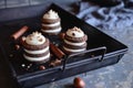 Gingerbread Icebox Cupcakes filled with mascarpone Royalty Free Stock Photo