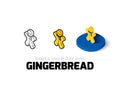 Gingerbread icon in different style