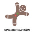 Gingerbread icon sign and symbol isolated on white backgr