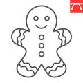 Gingerbread line icon