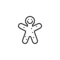 Gingerbread line icon