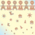 Gingerbread man background Royalty Free Stock Photo