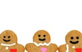 Gingerbread man border Royalty Free Stock Photo