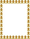 Gingerbread man border Royalty Free Stock Photo