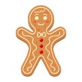 Gingerbread man. Christmas icon. Royalty Free Stock Photo