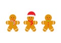 Gingerbread man. Christmas icon. Vector illustration in flat design Royalty Free Stock Photo