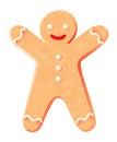 Gingerbread man Cookies. Biscuit Christmas, Halloween, Easter seasonal cookie Royalty Free Stock Photo